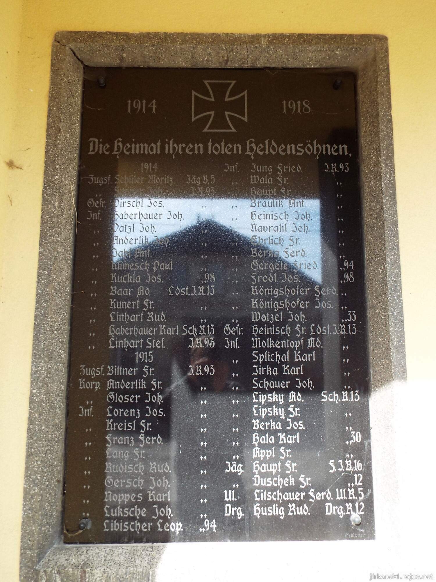32 - Svitavy - Kaple sv. Anny 04 - jedna ze dvou pamětních desek na oběti 1.sv.války