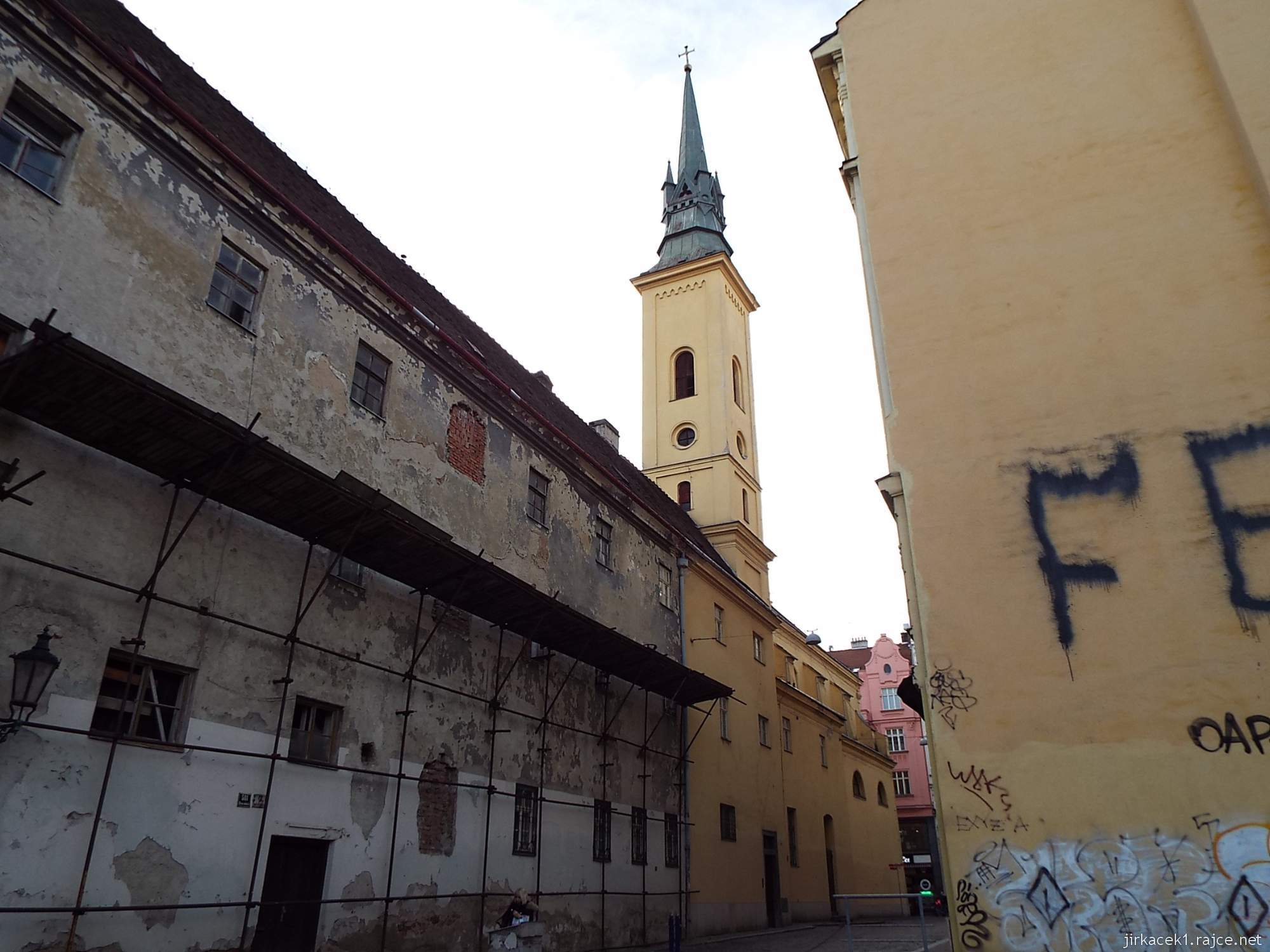 Brno - Kostel sv. Máří Magdalény - pohled z Františkánské ulice