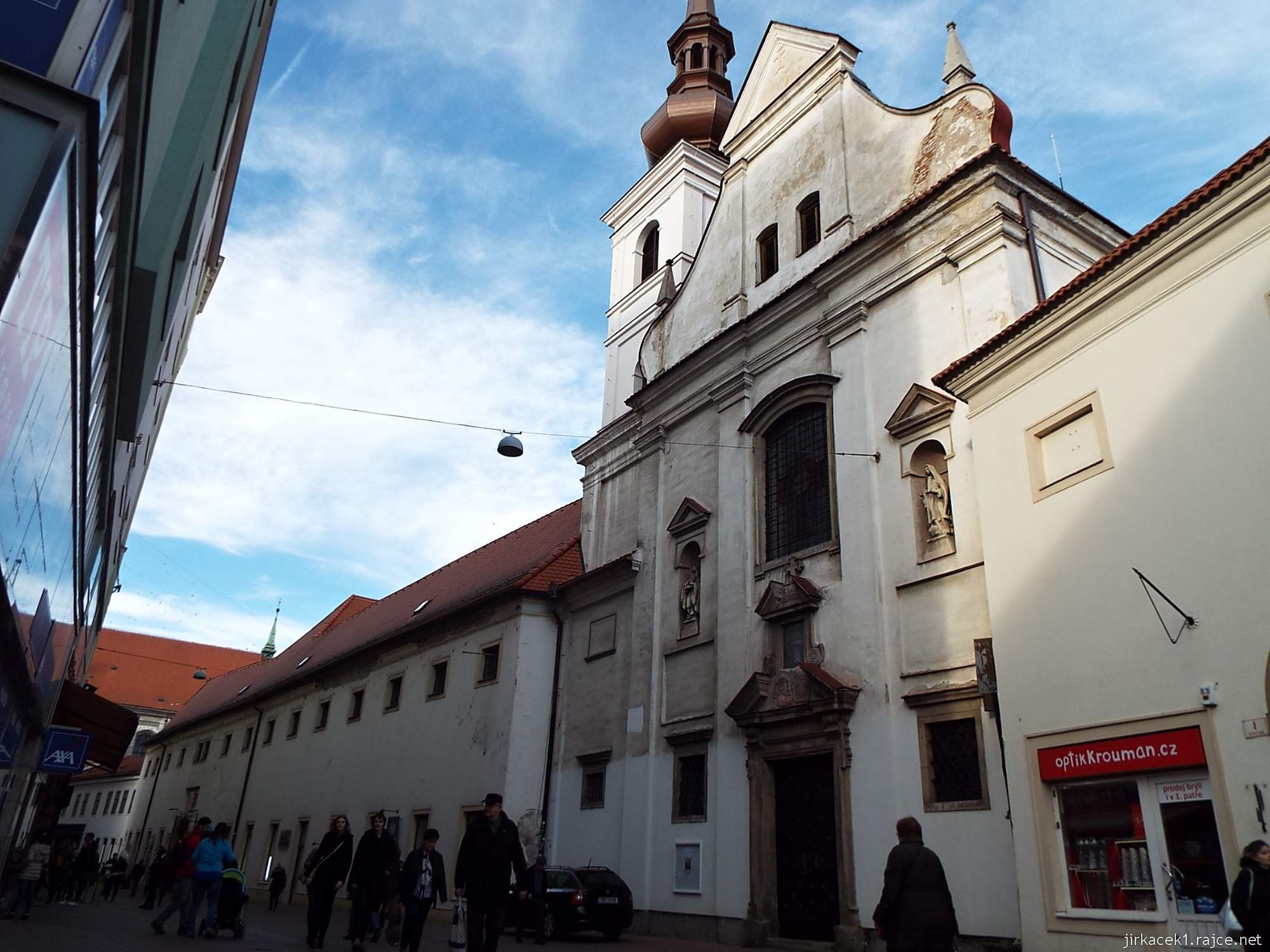 Brno - kostel sv. Josefa a klášter Voršilek - celkový pohled