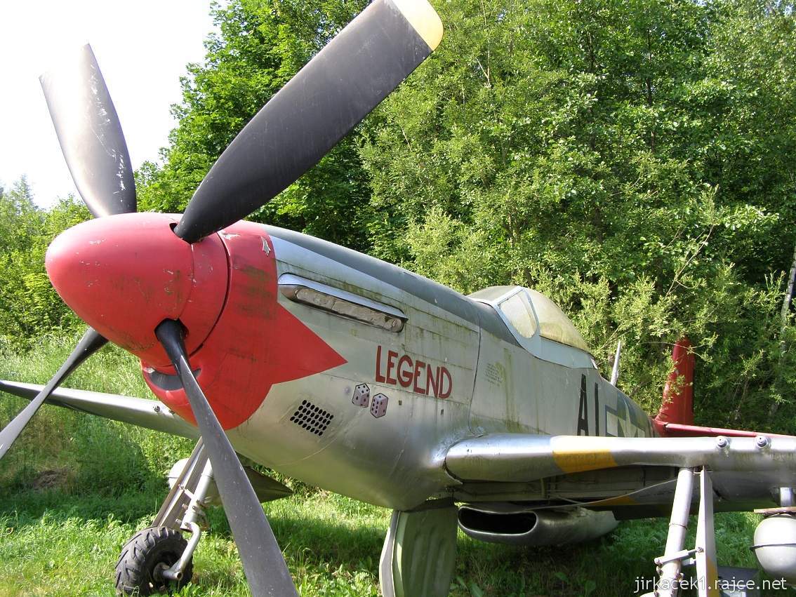 muzeum na demarkační linii Rokycany 48 - letoun Nord American P-51 D Mustang